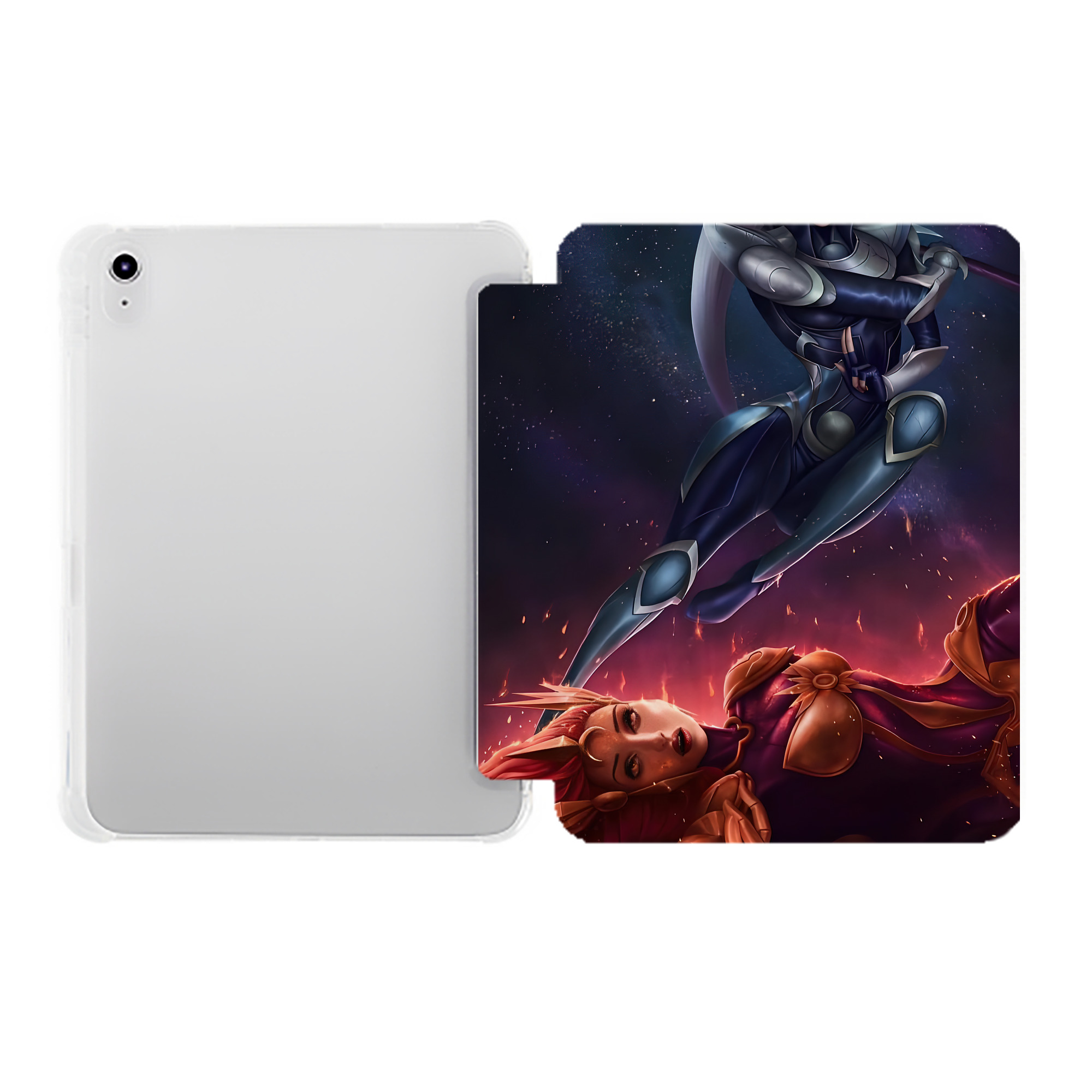 （画像用） リーグ・オブ・レジェンド League of Legends LOL IPad ケース ペン収納付き 三つ折りスタンド PUレザー×シリコン 対応機種9.5/10.5/10.9インチ